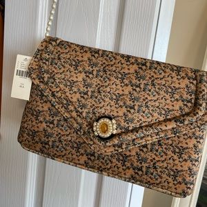 Never used Anthropologie floral purse/clutch